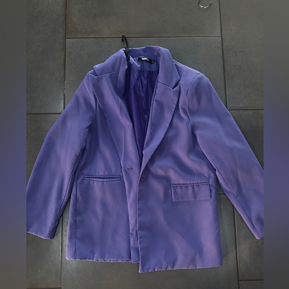 Missguided purple oversized blazer